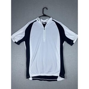 Sugoi Cycling‎ Jersey Shirt Mens Large White Black Half Zip Bike Performance Top